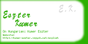 eszter kumer business card
